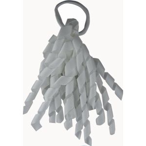 Jessidress Elastiekjes Meisjes Haar Elastiek met linten - Wit