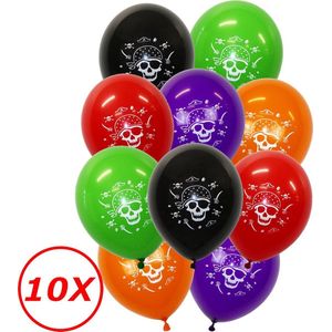 Halloween Versiering Decoratie Helium Ballonnen Feest Versiering Halloween Accessoires Ballon Mix Piraat – 10 Stuks