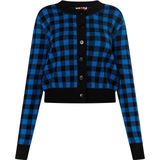 myMo - Ucy - Gebreid Vest - Blauw / Zwart