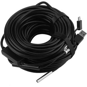 3-in-1 USB endoscoop met 20 meter kabel, 5,5 mm lens, 720p HD-kwaliteit en IP67 waterdichtheid, inclusief 6 verstelbare LED-lampen voor inspectie van leidingen en voertuigen, geschikt voor Android-smartphones, iPads en tablets