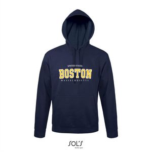 Hoodie 3-202 Boston Massachusetts-geel - Drood, xxL