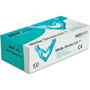 Handschoen nitril Large blauw poedervrij 100 stuks