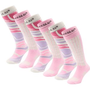 Poederbaas Skisokken Dames - 6 paar - Powder Rose - Maat 35/38