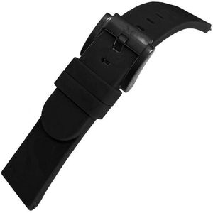 Marc Coblen / TW Steel Horlogeband Zwart Silicone Rubber Zwarte Gesp - 22mm