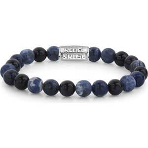 Rebel & and Rose - Armband - Blue Rocks - 8mm - RR-80045-S Heren