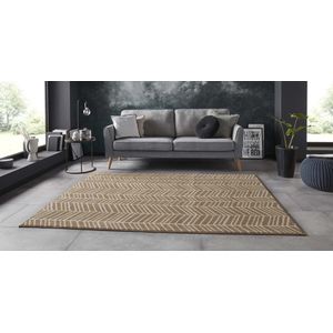 Vloerkleed zig-zag Brick Wall - taupe 120x160 cm