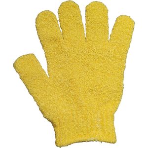Scrub handschoenen - scrub washand - scrubhandschoenen - oDaani - Geel