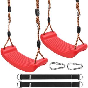 Schommelstoel binnen buiten kinderschommel hangmatriemen karabijnhaken antislip rood