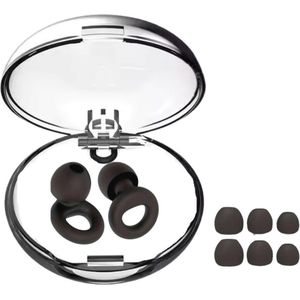 BMJ Trading® - Oordoppen Slapen met Luxe Case - Verschillende Maten - Earplugs - Reizen - Deluxe - Earplugs - Sleep Plugs - SNR 26 dB Demping - Festival Oordopjes - Oordoppen Muziek - Partyplug - Oordoppen Snurken - Zwart - 8 Dopjes