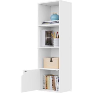 Néos® Boekenrek - Opbergkast Deur - Spaanplaat MDF - Wit - 34x106x24cm