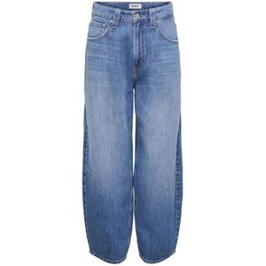 Only - Onlfrankie hw ank bareel - Jeans - Blue Denim - Loose Fit