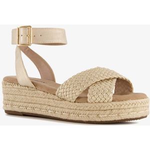 Blue Box dames espadrilles met sleehak goud - Maat 36
