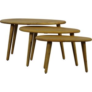 Eden - Salontafel Set van 3 - Naturel - Massief Mangohout