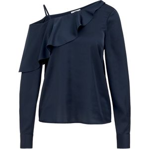 WE Fashion - Blouse - Donkerblauw - Blouseshirt - Lange Mouw