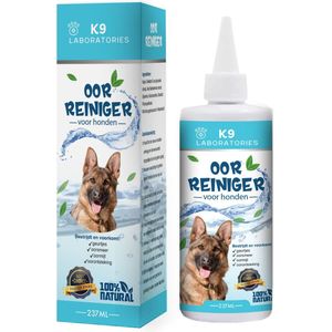 Oorsmeer reiniger hond 237 ml - 100% natuurlijk - Bij jeuk - Oorsmeer - Oormijt - Oorontsteking - Vieze oren - Honden - Oorreiniger