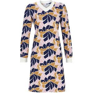 Katoenen nachthemd bonte vlakken - Blauw - Maat - 36