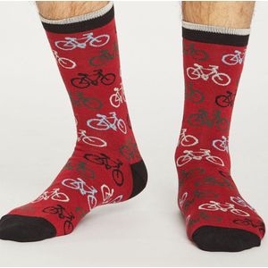 Thought Bamboe herensokken Zachary fiets berry red
