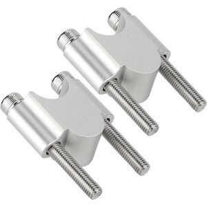 Stuurverhoger Universele Aluminium Stuurklemverhoger 7/8'' 22 Mm Motorfiets Stuurverhoger (Zilver chroom)