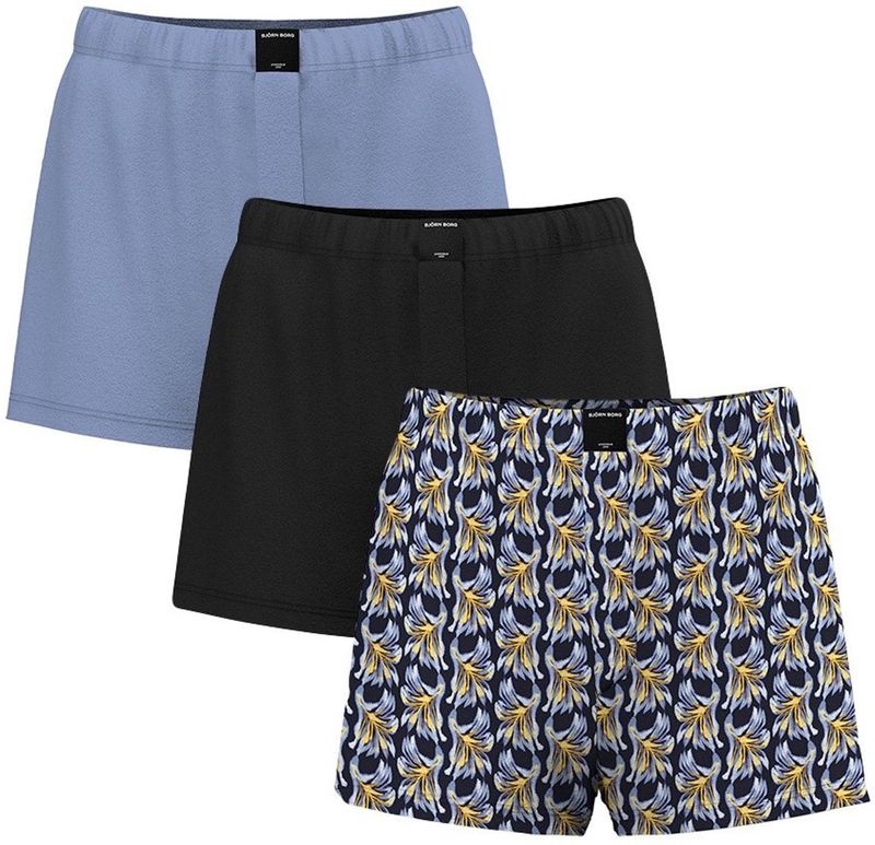 Björn Borg heren cotton stretch 3P jersey wijde boxershorts flower multi