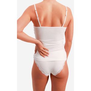 JOOP! - Hemd Pure - Offwhite - Mouwloos - Aansluitend - Kanten Randje