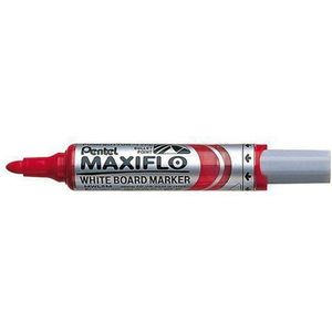 Viltstift Pentel MWL5M Maxiflo whiteboard rood 3mm - 12 stuks