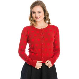 Dancing Days Cardigan -XL- TRUE LOVE Rood