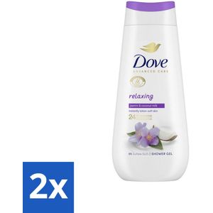 Dove Douchecrème - Relaxing - Kokos & Jasmijn - 225 ml - Voordeelverpakking - 2 stuks