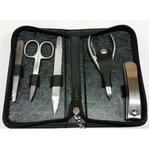 Rojafit Luxe Manicure Etui - 6 Delig - RVS - Anthracietgrijs