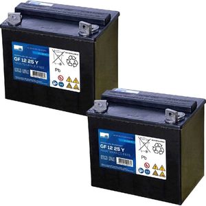 Exide Vervangende Accu Voor Invacare Ranger II FWD Jr, Rolstoel 24V 2 X 12V 25Ah