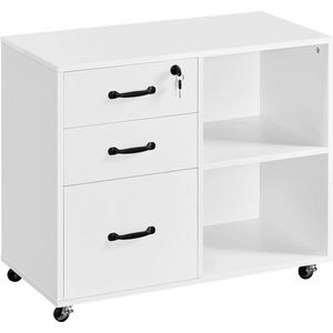 HOMCOM Secretaire Bureau met Ladekast en Klep - Van Kasten