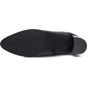 Notre-V 8543 Enkellaarsjes - Enkelboots met rits - Dames - Zwart - Maat 41