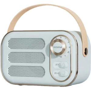 JeiibrZui Retro Bluetooth-Luidspreker - Vintage Draagbare Speaker - Multifunctionele Vintage Luidspreker - 1 Stuk - Blauw