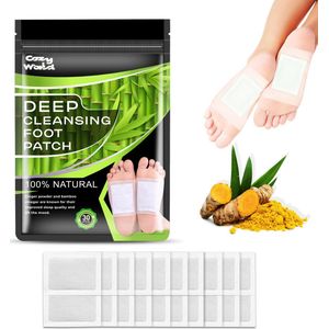 Cozy World - Detox Voetpads - 30 pads - 2 weken kuur - Voordeelverpakking - Detoxkuur - Voetverzorging - Detox - Afvallen - Afslankpleisters - Energie - Gezondheid - Stress verlagend - Slaap bevorderend
