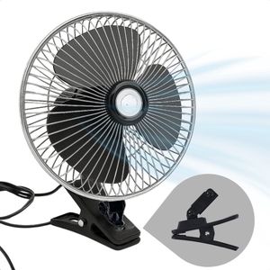Cheqo® Clip Mini Ventilator - Portable Ventilator - Fan - 24V - Zilver - Voor Auto en Vrachtwagen