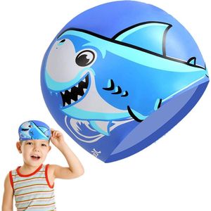 Uniseks Waterdichte Siliconen Badmuts voor Kinderen - Elastische Cartoon Kinderen Badmuts - Bescherming Badmuts voor Kinderen - Jongens Meisjes