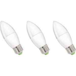 Spectrum - LED Kaarslamp - Warm Wit - E27 - 6W - 520 Lumen - 3000K - 3 Stuks
