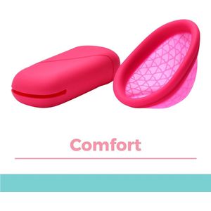 Nieuwe generatie ultradunne - Menstruatiedisc - Maat S (60x67x31mm) 30ML- medische siliconen - Ook te gebruiken met een spiraal - De herbruikbare menstruatie disc is een duurzaam alternatief voor tampons - flat-fit en herbruikbare menstruatiecup