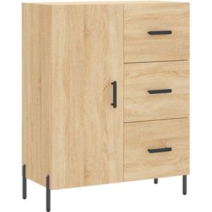 vidaXL - Dressoir - 69,5x34x90 - cm - bewerkt - hout - sonoma - eikenkleurig