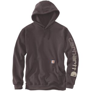 Carhartt - Logo Hoodie - Zwart - Losse Pasvorm - Fleece