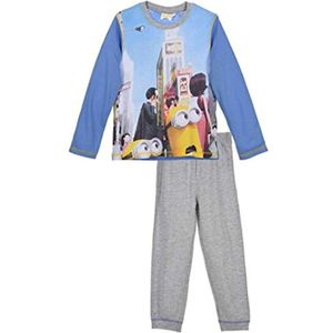 Minions - 2-delige Pyjama-set - Model ""Minions in Las Vegas"" - Blauw / Grijs - 98 cm - 3 jaar