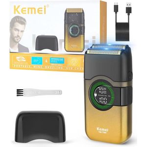 Draadloos Elektrisch Scheerapparaat voor Mannen - Dubbel Scheerapparaat met Zwevende Messen, USB Type C Oplaadbaar