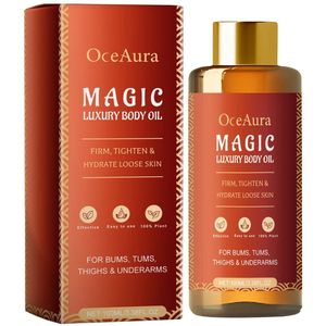 OceAura Magic Luxury Body Oil | Lichaamsolie | Hydraterende Body Oil | Verstevigende Huidolie | Huidverzorging Droge Huid | Anti-Rimpel Lichaamsolie | Elastische Huid | Body Oil 100ml | Luxe Huidolie | Voedende Olie | Strakkere Huid | Spa Lichaamsver