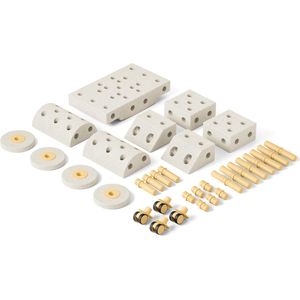 Modu Dreamer Kit - Zachte blokken- 33 onderdelen - Open Ended speelgoed- Speelgoed 1 -2-3 jaar - Sand Grey / Honey Yellow