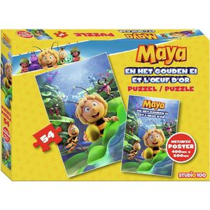 Maya puzzel met poster - 54 stukken - Maya en het Gouden Ei