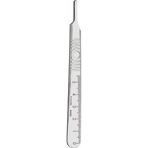 Swann Morton Scalpelhandvat heft nr. 3 Swann Morton Scalpelhandvat heft nr. 3 Swann Morton - RVS - RVS - Scalpelhandvat met schaalverdeling - Nummer 3