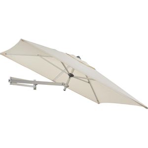 Easysol - Wandparasol - 200 x 140 cm - Muurparasols - Gebroken Wit - Muurparasol muurbevestiging