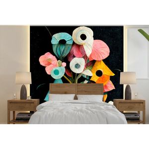 Boeket - Vaas - Bloemen - Kleuren - Behangpapier