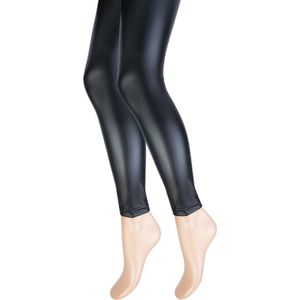 Kinderlegging Leatherlook - Zwart - Maat 170-176