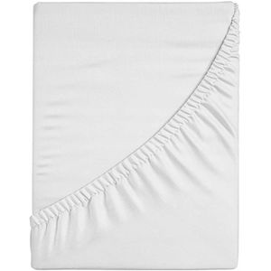 Hoeslaken - Grijs - Katoen - Geschikt voor 1-persoonsbed