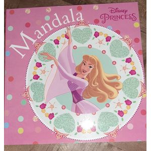 Disney princess Mandala kleurboek - prinsessen roze - 24 mandala's - prinses assepoester, doornroosje, belle, ariel, rapunzel, enz